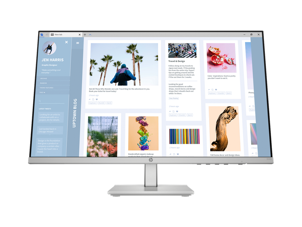HP Series 5 23.8 inch FHD Height Adjust Monitor - 524sh