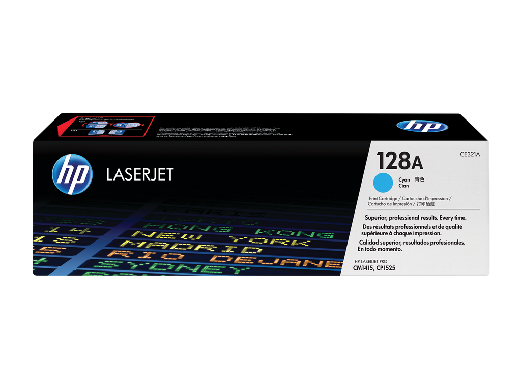 HP 128A Cyan Original LaserJet Toner Cartridge