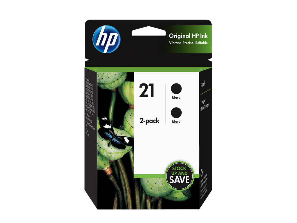 HP 21 2-pack Black Original Ink Cartridges