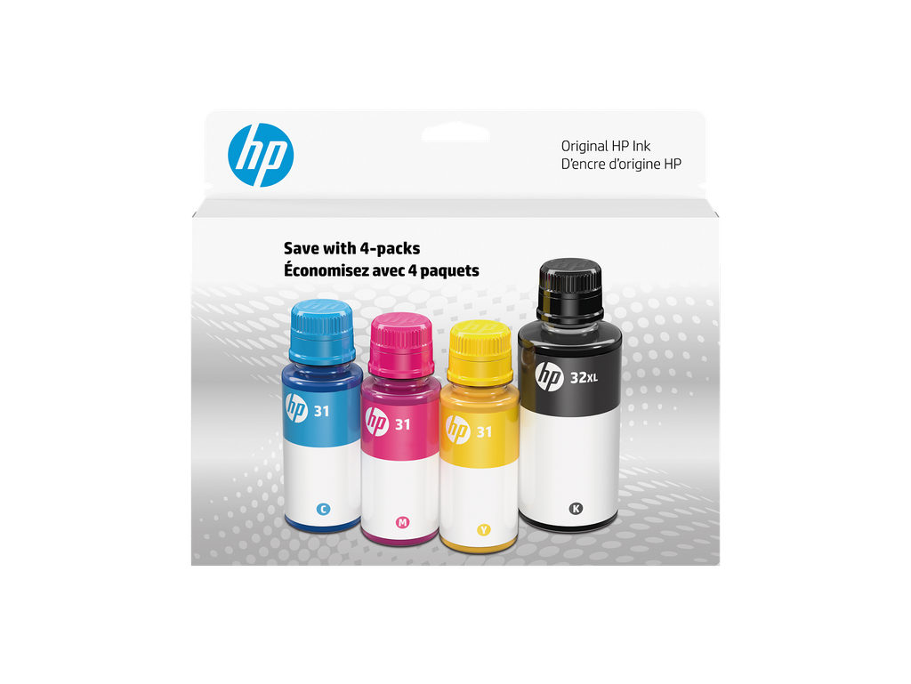 HP 31 CMY/32XL Black Bottled Ink Cartridge