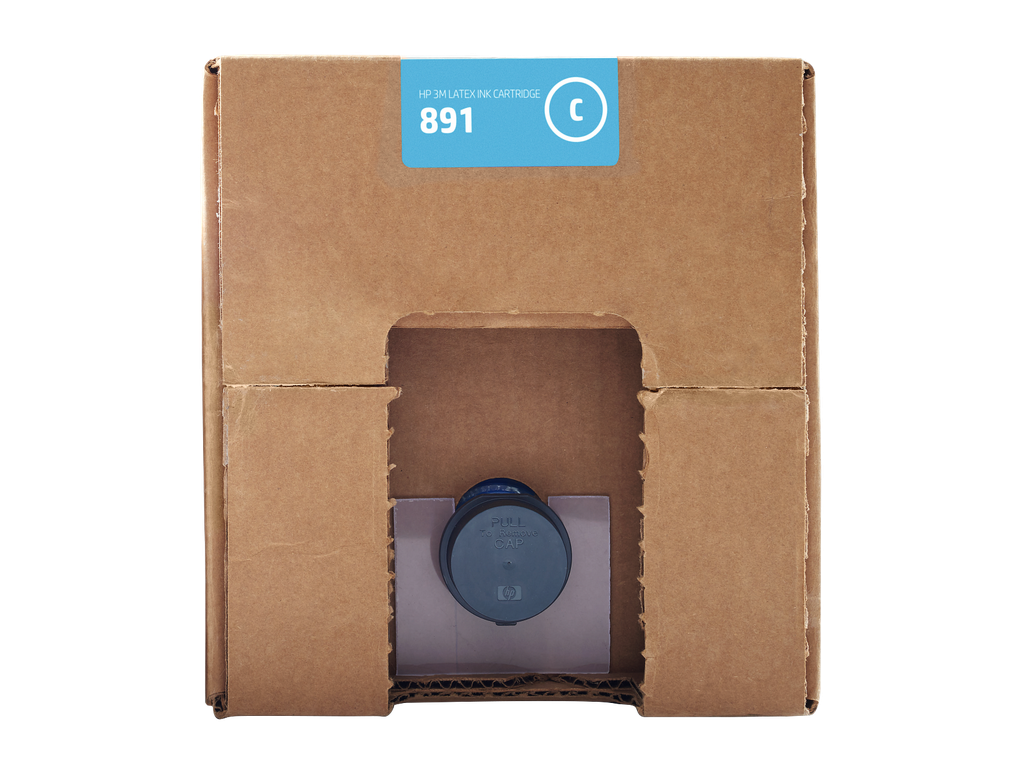 HP 3M 891 10-liter Cyan Latex Ink Cartridge