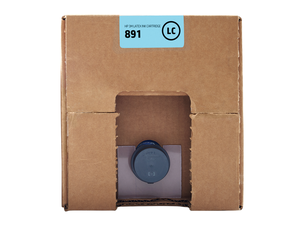 HP 3M 891 10-liter Light Cyan Latex Ink Cartridge