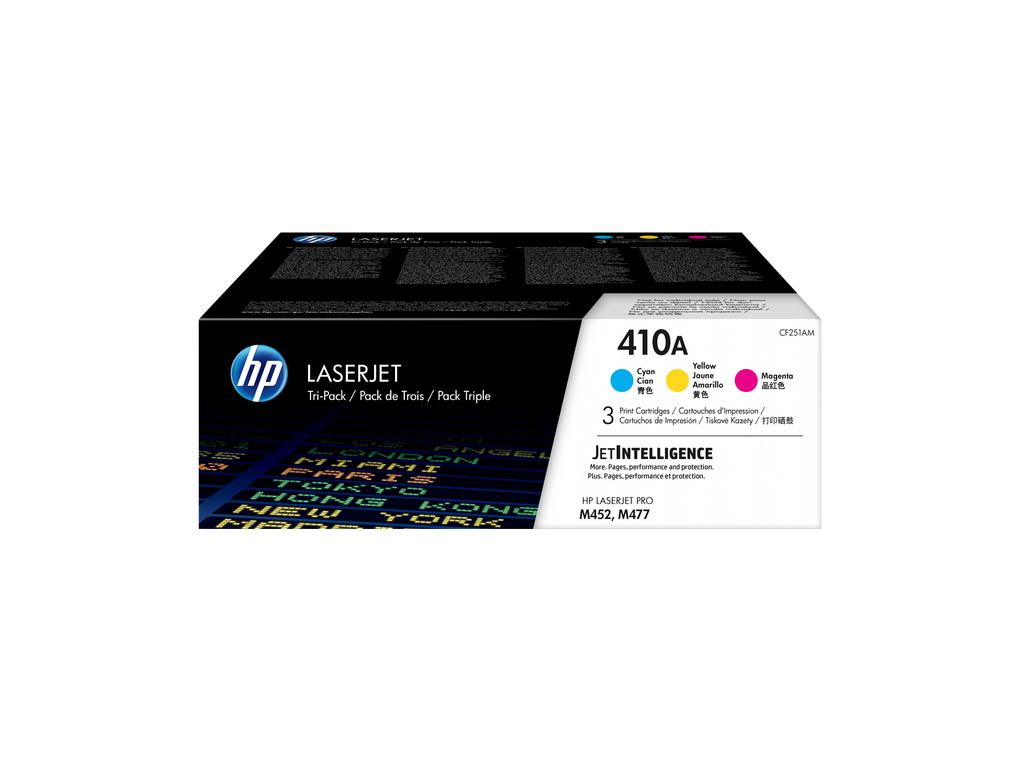 HP 410A 3-pack Cyan/Magenta/Yellow Original LaserJet Toner Cartridges
