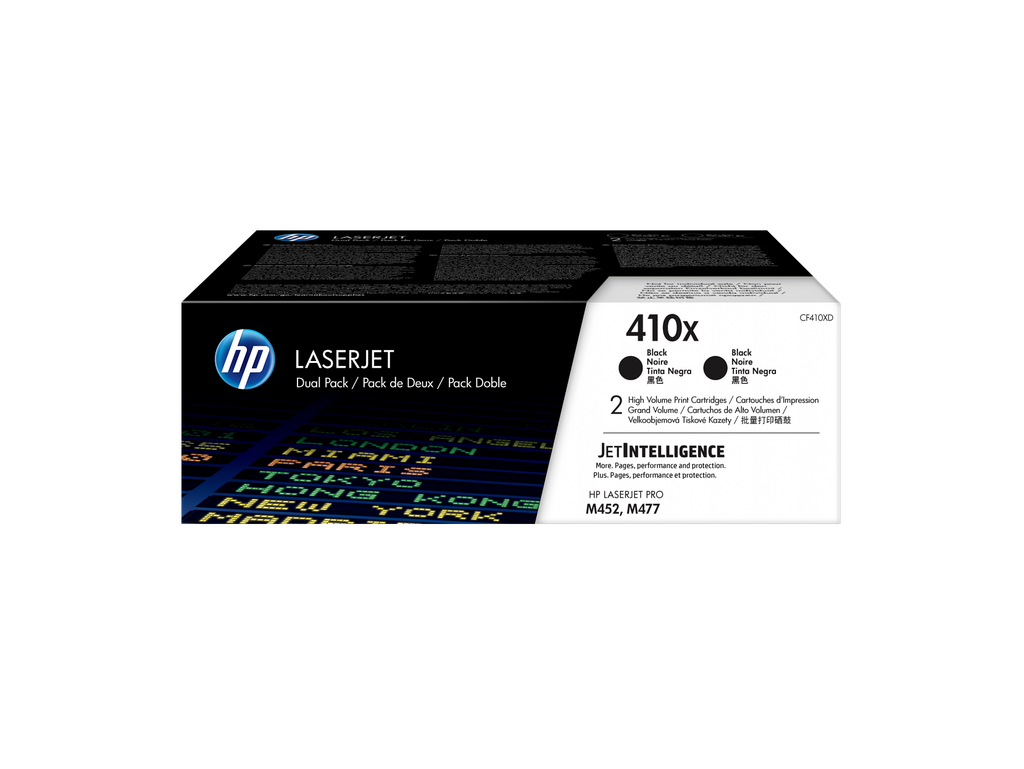 HP 410X 2-pack High Yield Black Original LaserJet Toner Cartridges