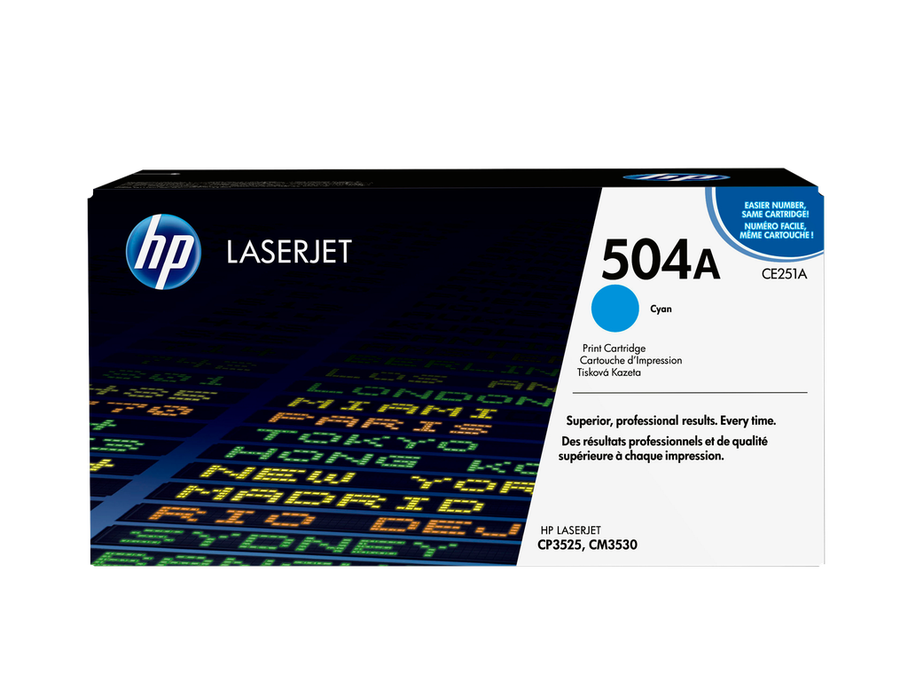 HP 504A Cyan Original LaserJet Toner Cartridge