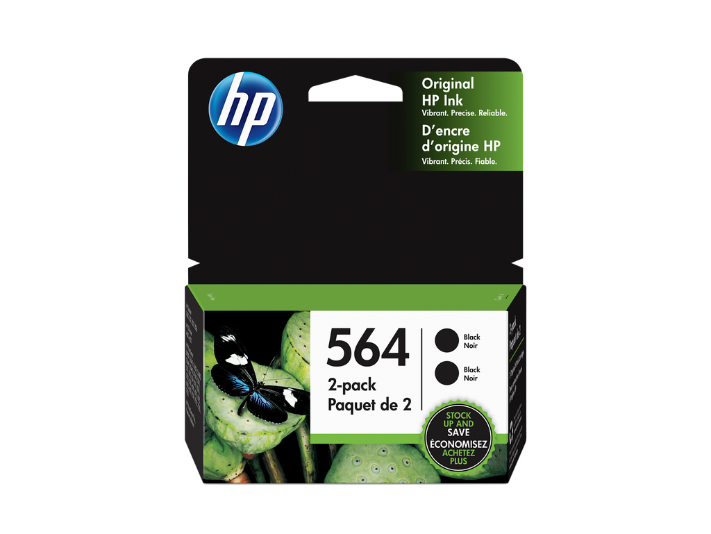 HP 564 2-pack Black Original Ink Cartridges