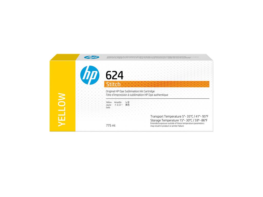 HP 624 775-ml Yellow Stitch Dye Sublimation Ink Cartridge