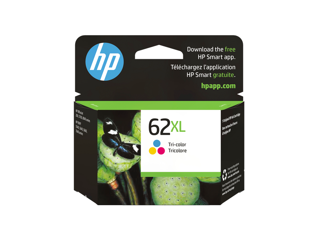HP 62XL High Yield Tri-color Original Ink Cartridge