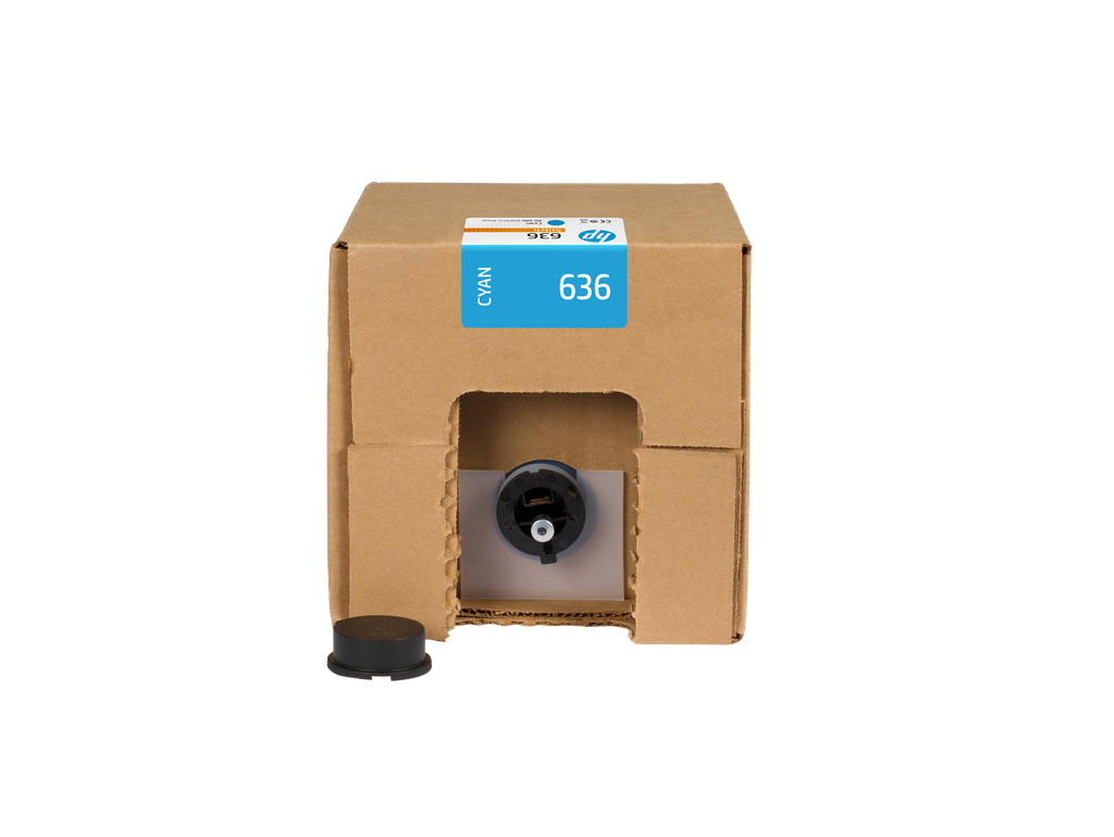 HP 636 3-liter Cyan Stitch Dye Sublimation Ink Cartridge
