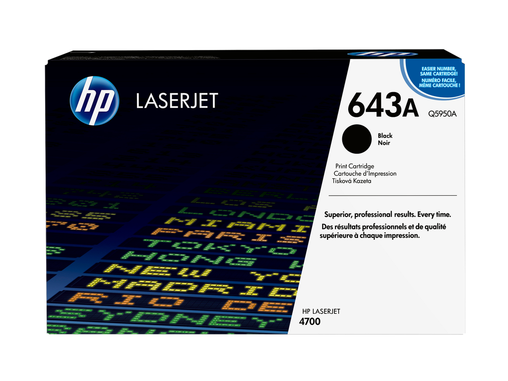 HP 643A Black Original LaserJet Toner Cartridge