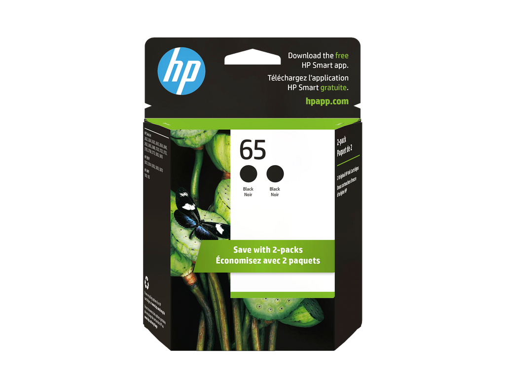 HP 65 2-pack Black Original Ink Cartridges