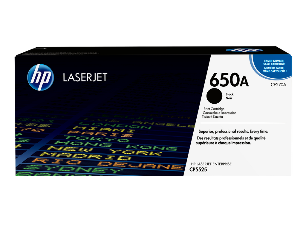 HP 650A Black Original LaserJet Toner Cartridge