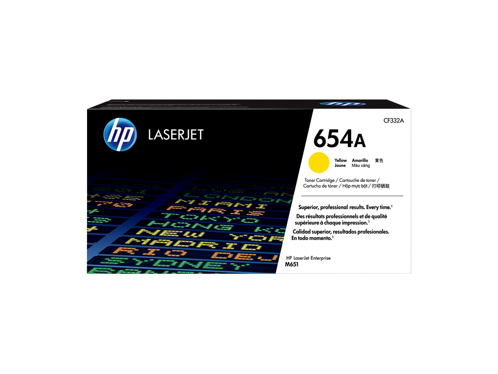 HP 654A Yellow Original LaserJet Toner Cartridge