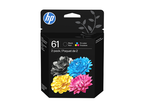 HP 61 2-pack Black/Tri-color Original Ink Cartridges