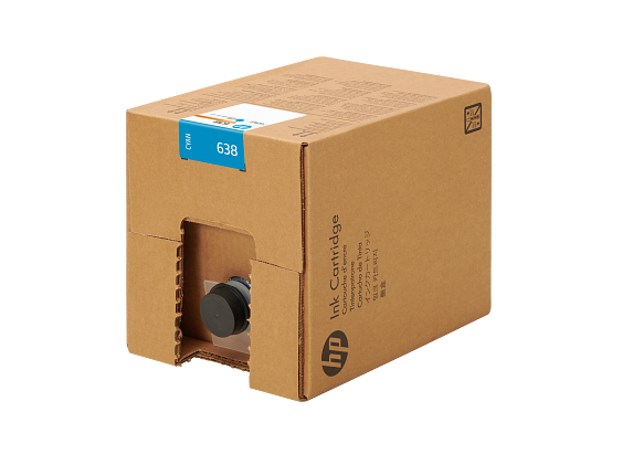 HP 638 10-liter Cyan Stitch Dye Sublimation Ink Cartridge