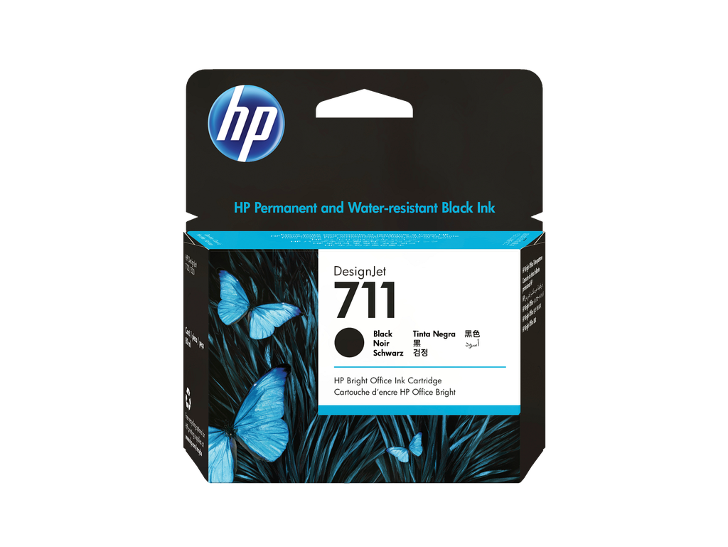 HP 711 80-ml Black DesignJet Ink Cartridge