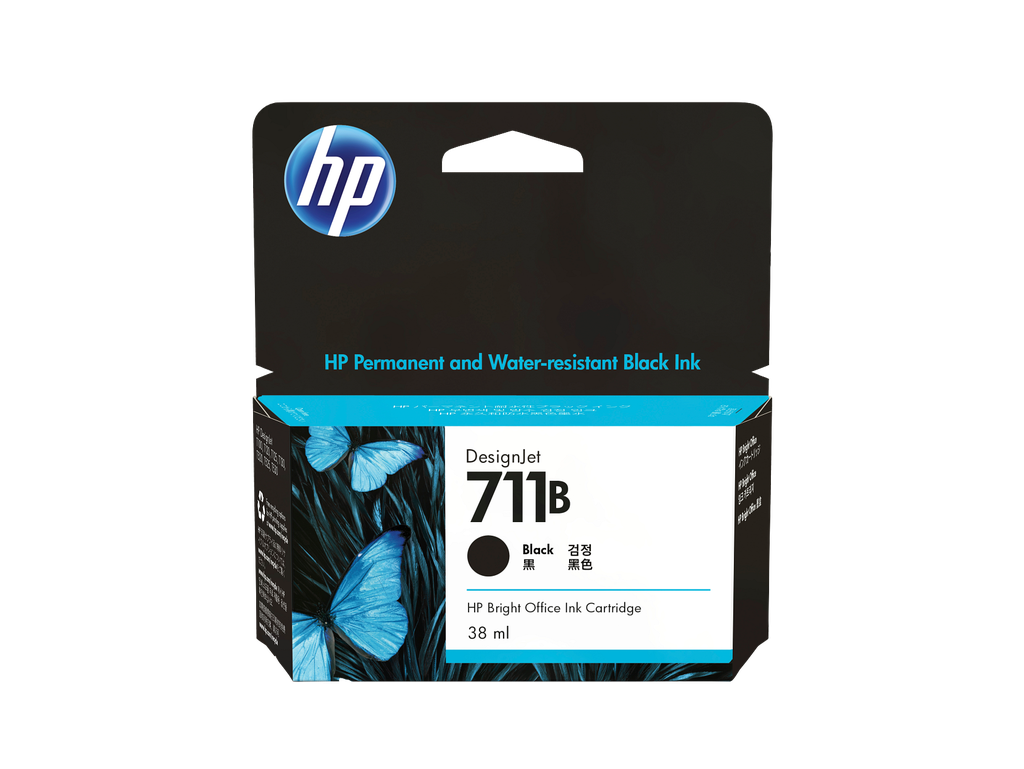 HP 711B 38-ml Black DesignJet Ink Cartridge