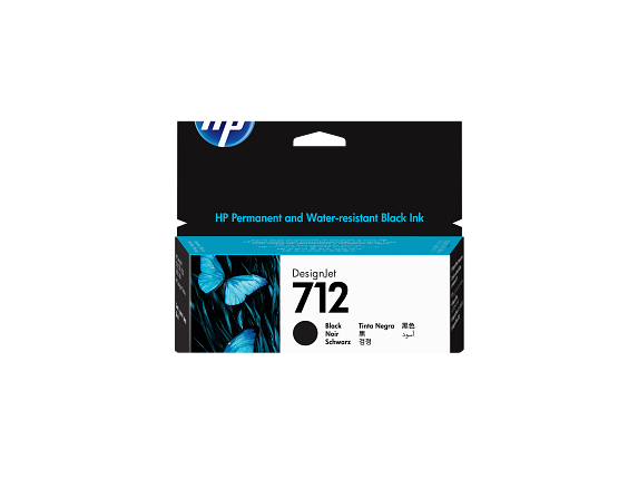 HP 712 38-ml Black DesignJet Ink Cartridge