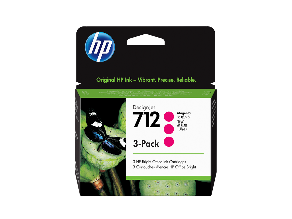 HP 712 3-pack 29-ml Magenta DesignJet Ink Cartridge