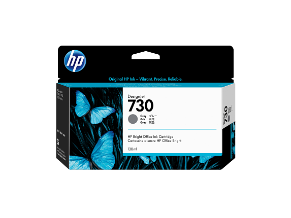 HP 730 130-ml Gray DesignJet Ink Cartridge