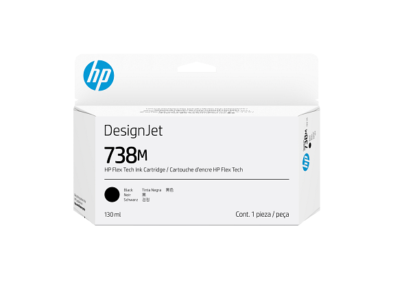 HP 738M 130-ml Black DesignJet Ink Cartridge