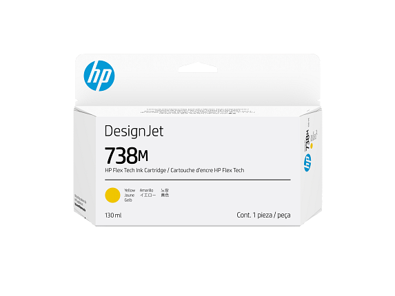 HP 738M 130-ml Yellow DesignJet Ink Cartridge