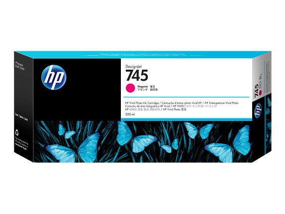 HP 745 300-ml DesignJet Magenta Ink Cartridge