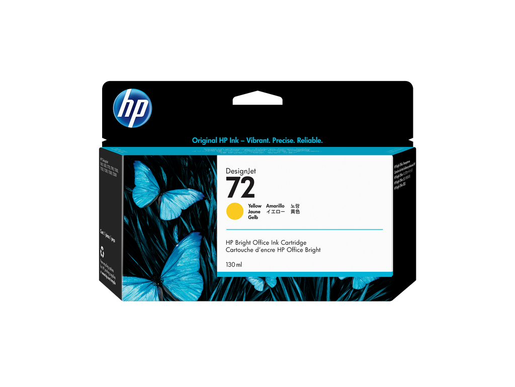 HP 72 130-ml Yellow DesignJet Ink Cartridge