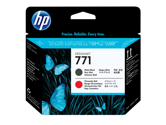 HP 771 Matte Black/Chromatic Red DesignJet Printhead
