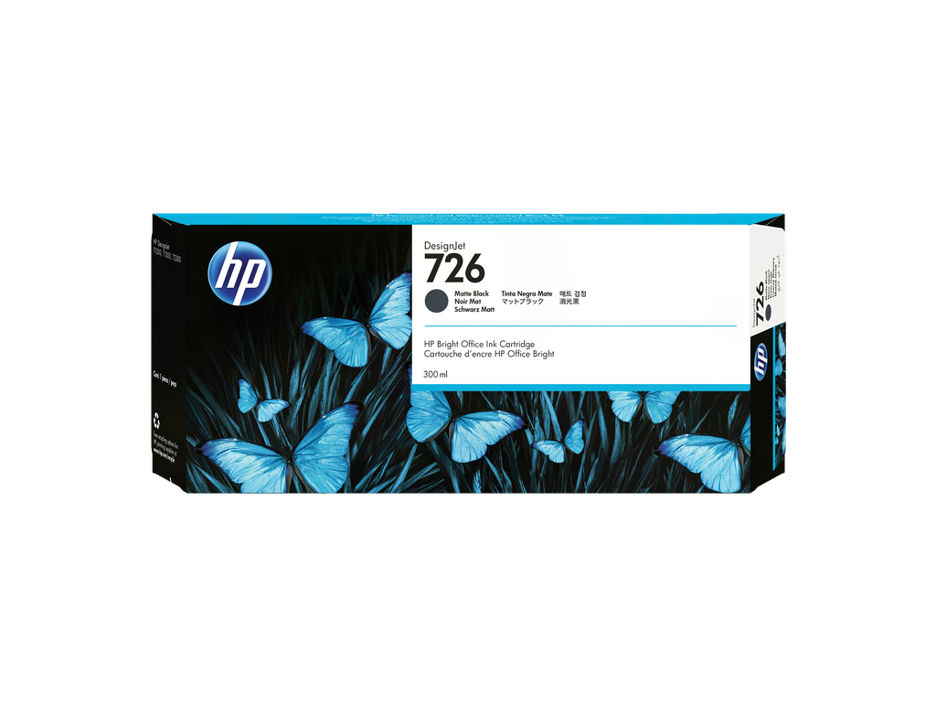 HP 726 300-ml Matte Black DesignJet Ink Cartridge