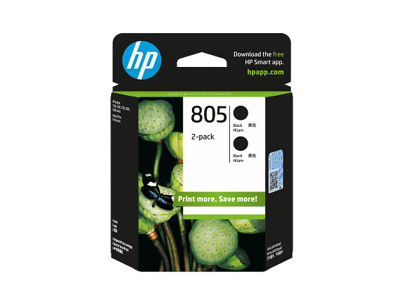 HP 805 Black Ink Cartridge 2-Pack