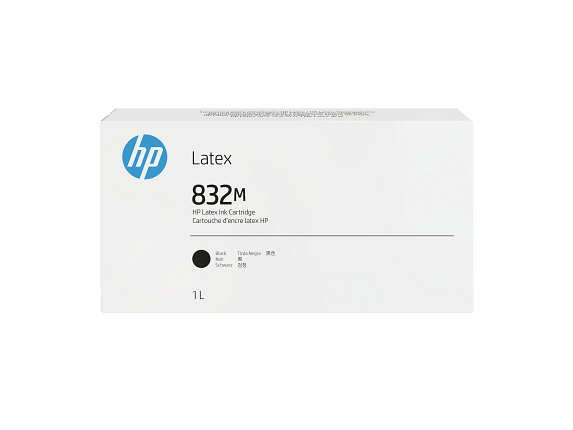 HP 832M 1-liter Black Latex Ink Cartridge