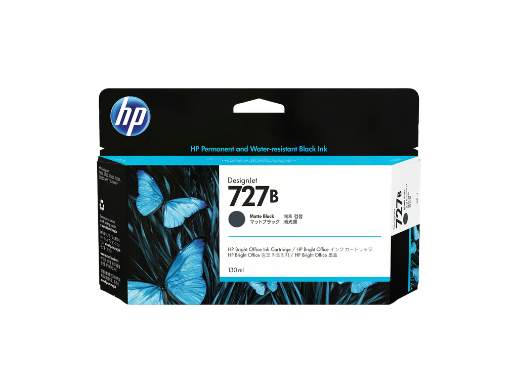 HP 727B 130-ml Matte Black DesignJet Ink Cartridge