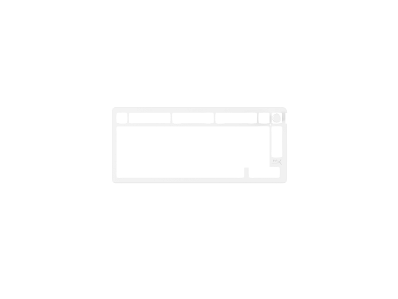 HyperX Alloy Rise 75 Top Plate - White