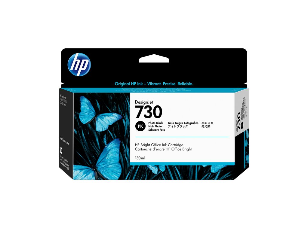 HP 730 130-ml Photo Black DesignJet Ink Cartridge