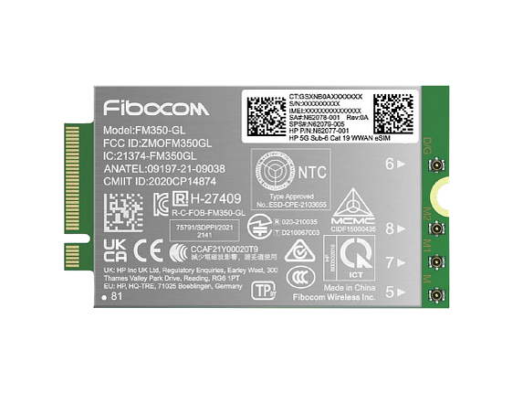 HP 5G Sub-6 Cat 19 WWAN