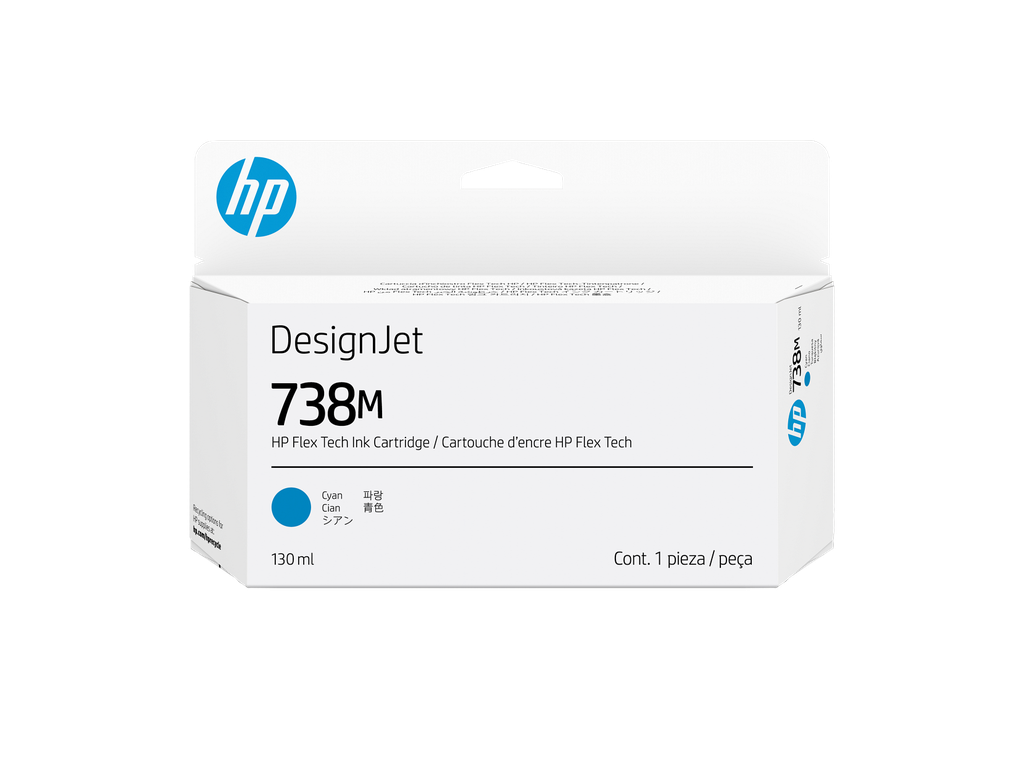 HP 738M 130-ml Cyan DesignJet Ink Cartridge