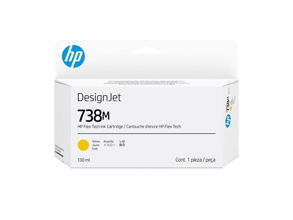 HP 738M 130-ml Yellow DesignJet Ink Cartridge