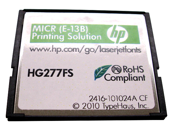HP MICR Printing Solution - CompactFlash