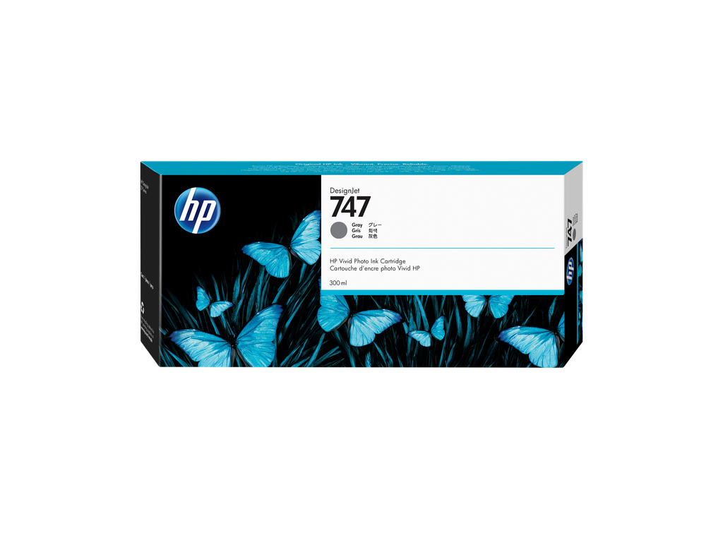 HP 747 300-ml Gray DesignJet Ink Cartridge