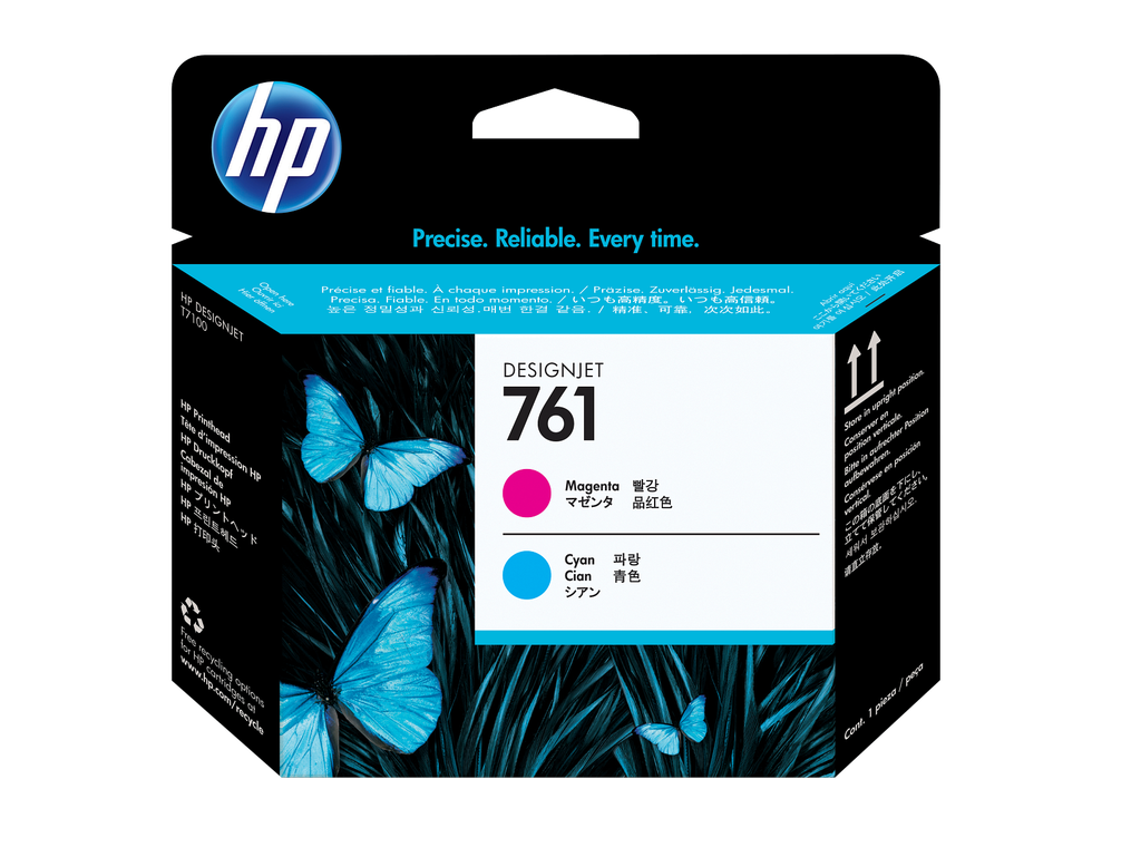 HP 761 Magenta/Cyan DesignJet Printhead