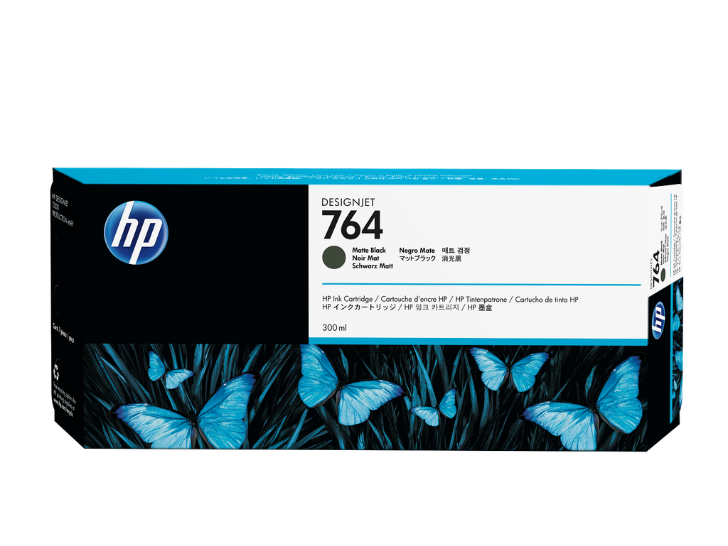 HP 764 300-ml Matte Black DesignJet Ink Cartridge