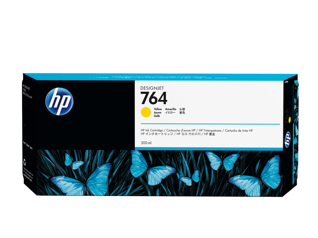 HP 764 300-ml Yellow DesignJet Ink Cartridge
