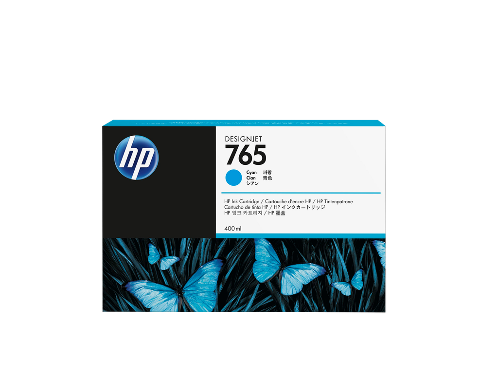 HP 765 400-ml Cyan DesignJet Ink Cartridge