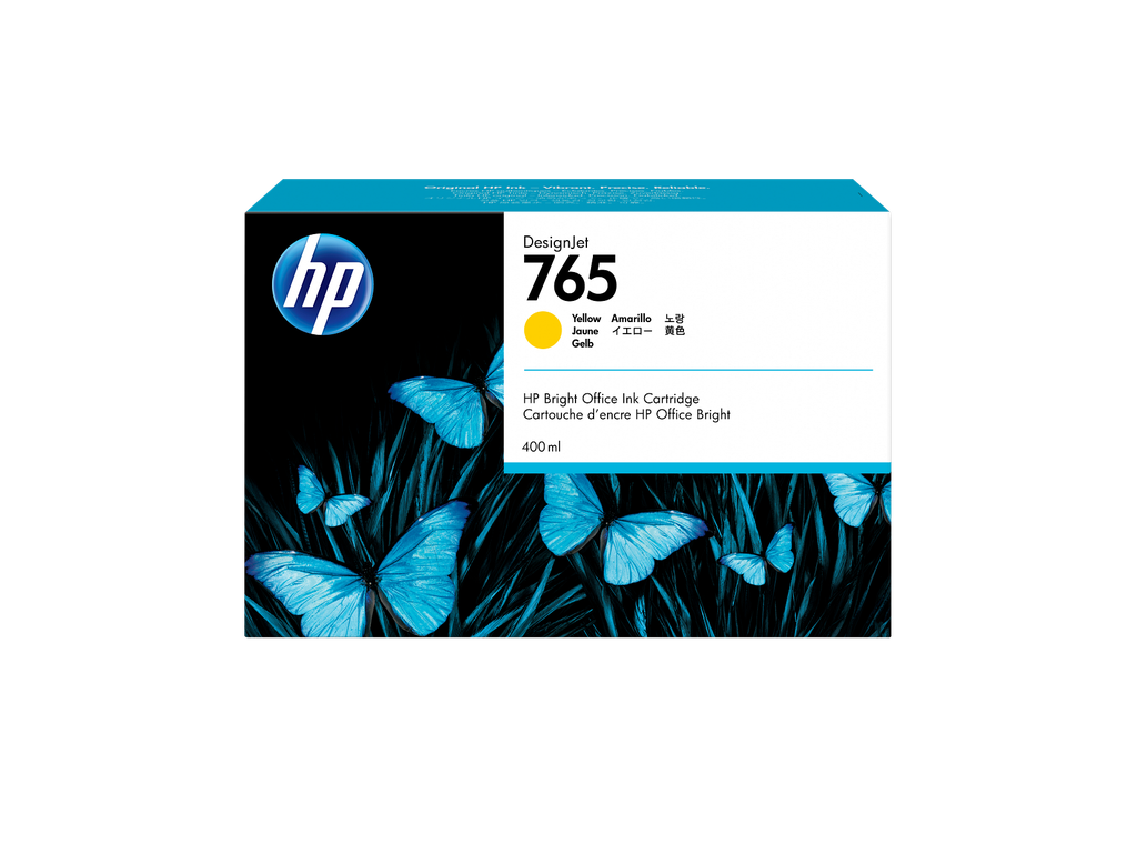 HP 765 400-ml Yellow DesignJet Ink Cartridge