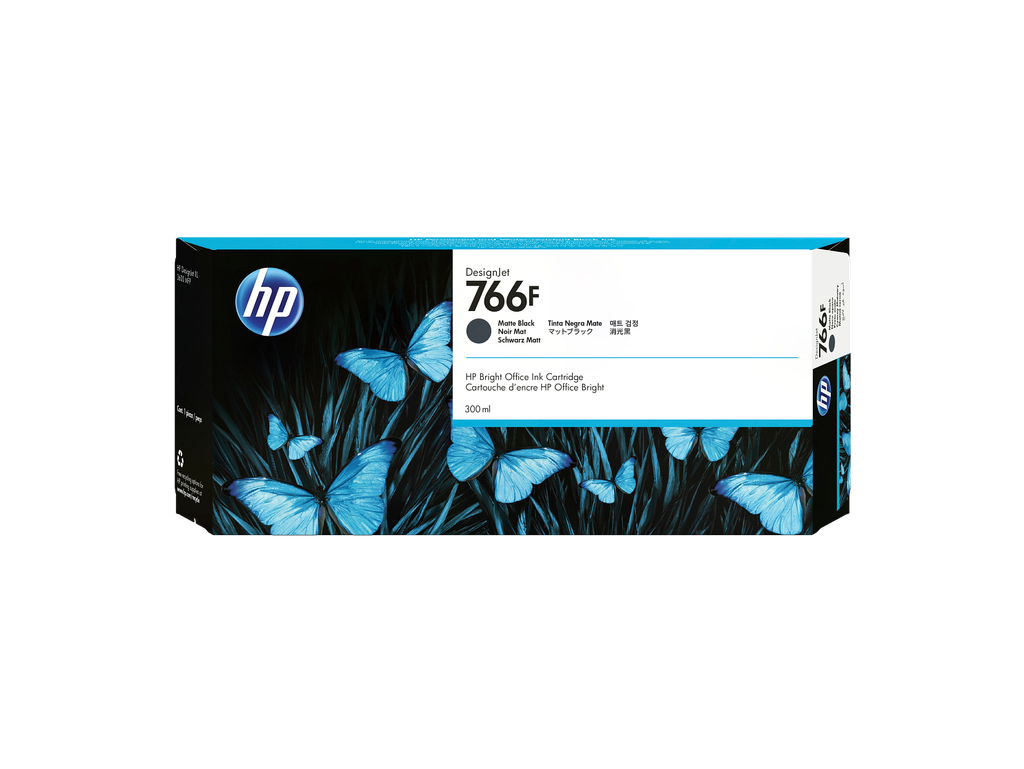 HP 766F 300-ml Matte Black DesignJet Ink Cartridge