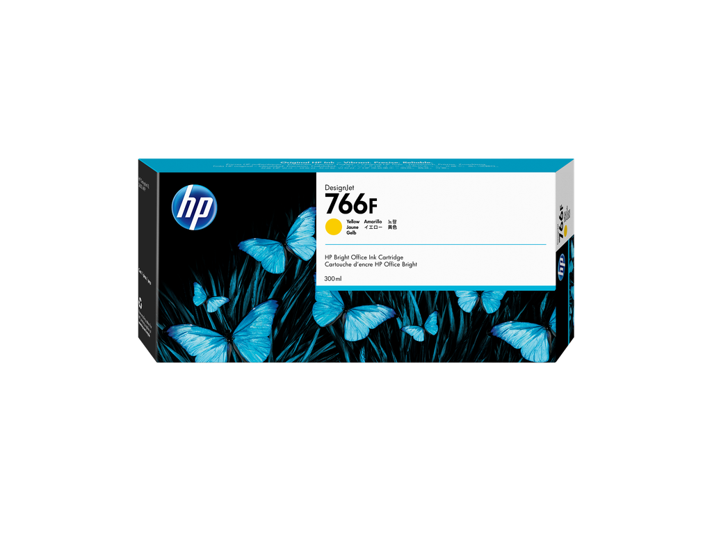 HP 766F 300-ml Yellow DesignJet Ink Cartridge