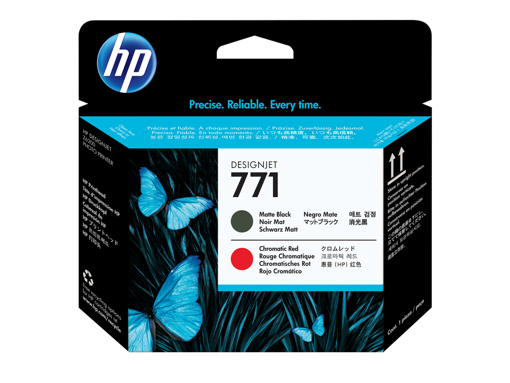 HP 771 Matte Black/Chromatic Red DesignJet Printhead