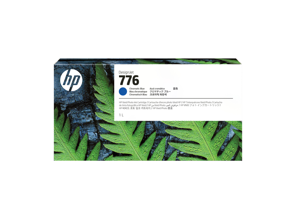 HP 776 1-liter Chromatic Blue Ink Cartridge