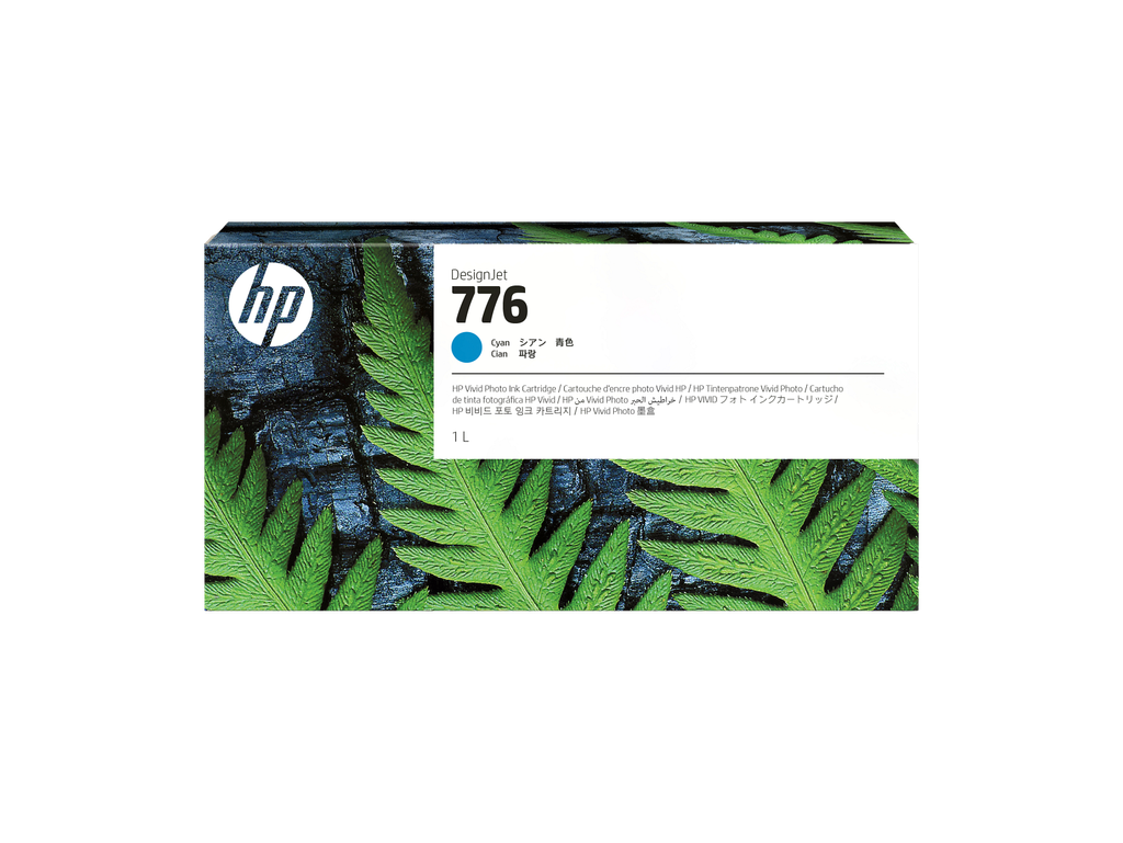 HP 776 1-liter Cyan Ink Cartridge